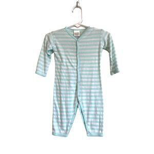 Luca Charles one piece green striped lightweight long sleeve pants Size 3-6mo